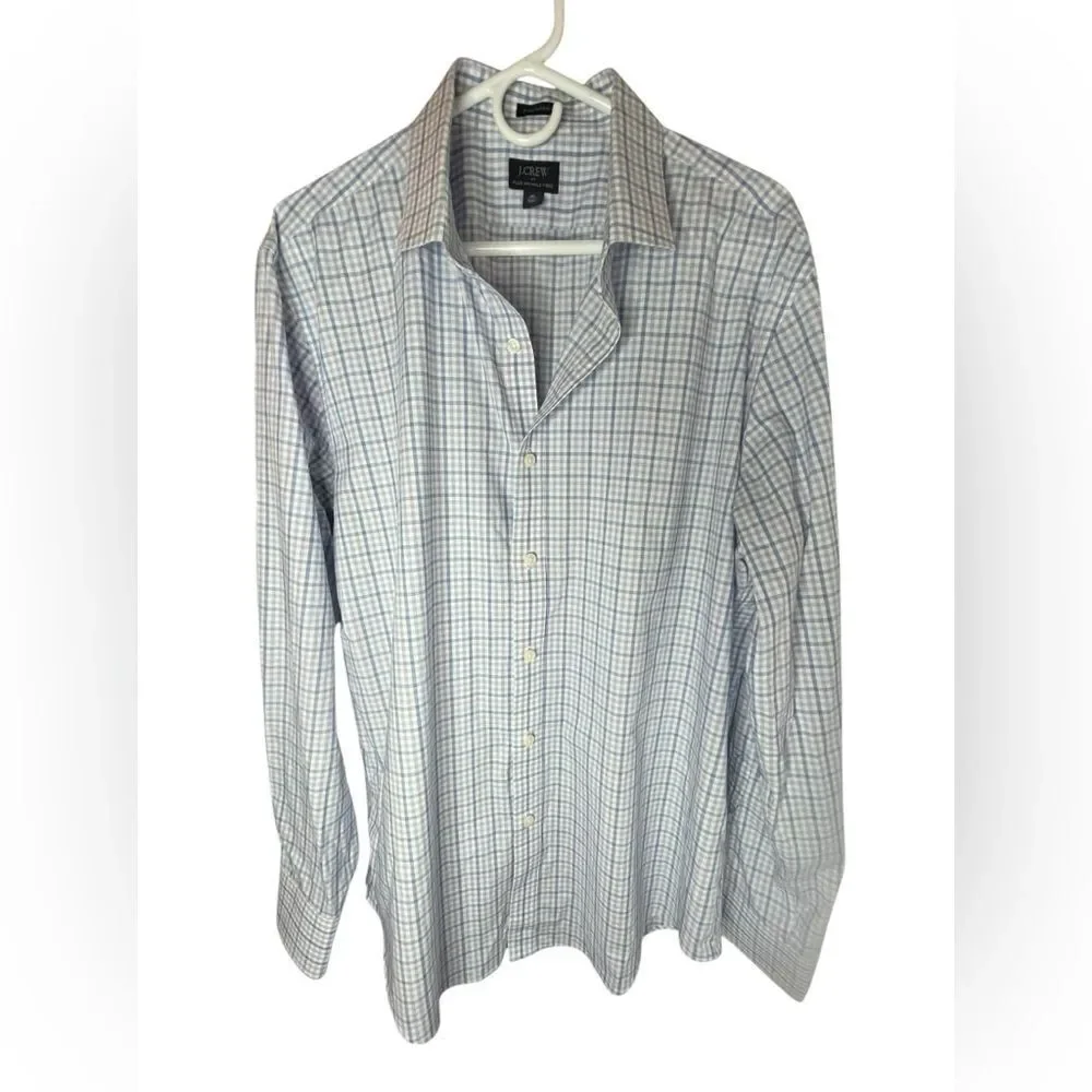 J.CREW THOMPSON FLEX WRINKLE FREE BUTTON UP MENS‎ SIZE XL